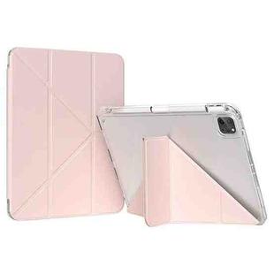 For iPad Pro 11 2022 GEBEI Deformation Leather Tablet Case(Pink)