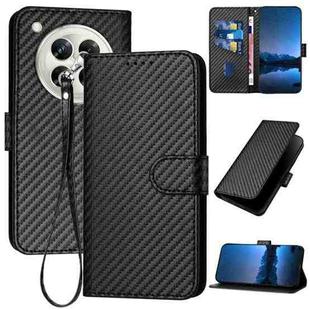 For Infinix Zero 40 4G / Zero 40 5G YX0070 Carbon Fiber Buckle Leather Phone Case with Lanyard(Black)