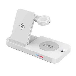 For Apple Series 3 in 1 15W Earphones/Phones/Watch Fold Wireless Charger Stand(White)