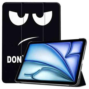 For iPad Air 13 2025 / 2024 Custer Painted 3-Fold Holder Smart Leather Tablet Case(Big Eyes ME)