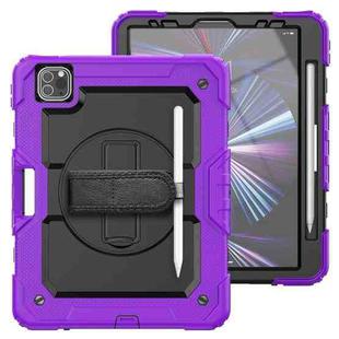 For iPad Pro 11 2024 Silicone + PC Tablet Protective Case(Purple+Black)