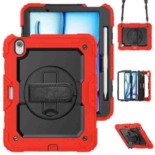 For iPad Air 11 2024 Silicone + PC Tablet Protective Case(Red+Black)