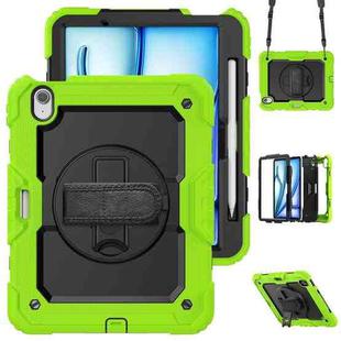 For iPad Air 11 2024 Silicone + PC Tablet Protective Case(Black+Yellow Green)