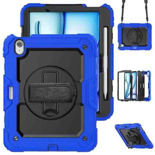 For iPad Air 11 2024 Silicone + PC Tablet Protective Case(Black+Dark Blue)