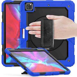 For iPad Pro 13 2024 Silicone + PC Tablet Protective Case(Black+Dark Blue)