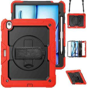 For iPad Air 13 2024 Silicone + PC Tablet Protective Case(Red+Black)