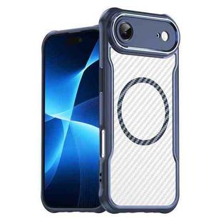 For  iPhone 17 Air Carbon Fiber Texture MagSafe Translucent Phone Case(Blue)