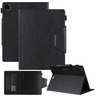 For iPad Pro 11 2024 Solid Color Metal Buckle Leather Smart Tablet Case(Black)