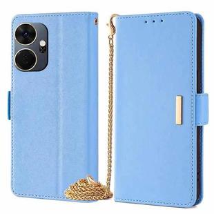 For Itel P55+ 4G Crossbody Chain Leather Phone Case(Blue)