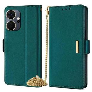 For Itel P55+ 4G Crossbody Chain Leather Phone Case(Green)