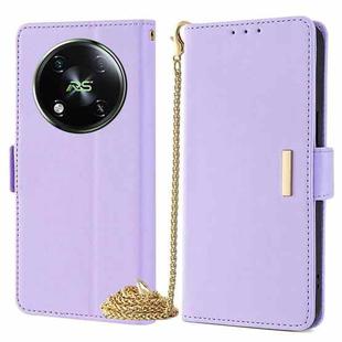 For Itel RS4 4G Crossbody Chain Leather Phone Case(Purple)