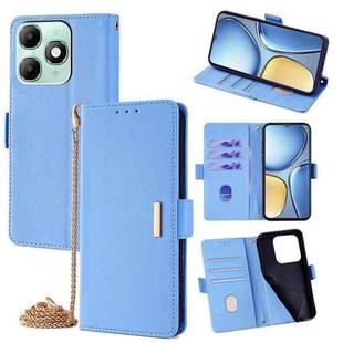 For Itel A90 4G Crossbody Chain Leather Phone Case(Blue)
