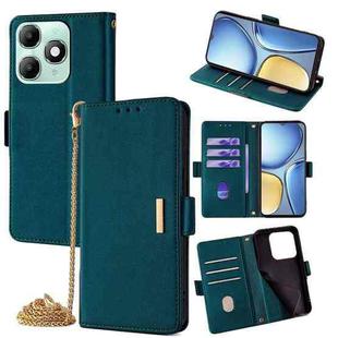 For Itel A90 4G Crossbody Chain Leather Phone Case(Green)