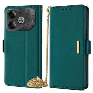 For Tecno Pova 6 5G Crossbody Chain Leather Phone Case(Green)