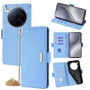 For Tecno Camon 40 Premier 5G Crossbody Chain Leather Phone Case(Blue)