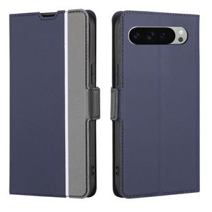 For Google Pixel 9 Pro XL Twill Texture Side Button Leather Phone Case(Blue)