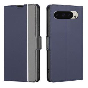 For Google Pixel 9 Twill Texture Side Button Leather Phone Case(Blue)