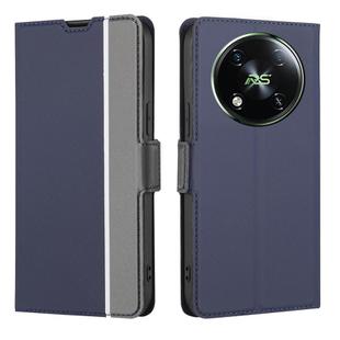 For Itel RS4 4G Twill Texture Side Button Leather Phone Case(Blue)