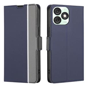 For Itel A50 4G Twill Texture Side Button Leather Phone Case(Blue)