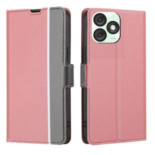 For Itel A50 4G Twill Texture Side Button Leather Phone Case(Pink)
