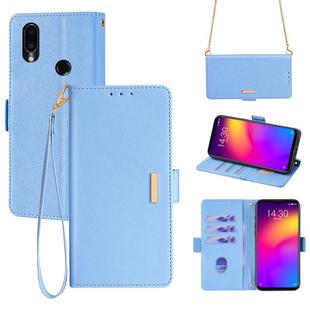 For Meizu Note 9 Crossbody Chain Leather Phone Case(Blue)