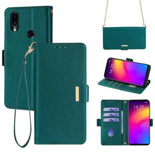 For Meizu Note 9 Crossbody Chain Leather Phone Case(Green)