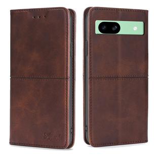 For Google Pixel 8a Cow Texture Magnetic Leather Phone Case(Dark Brown)