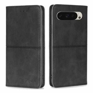 For Google Pixel 9 Cow Texture Magnetic Leather Phone Case(Black)