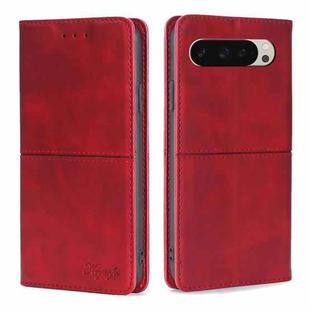 For Google Pixel 9 Cow Texture Magnetic Leather Phone Case(Red)