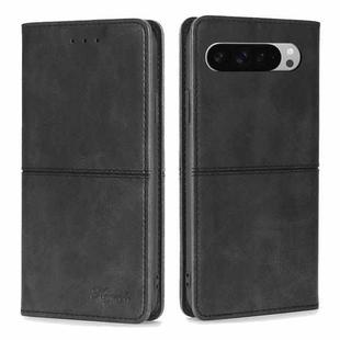 For Google Pixel 9 Pro XL Cow Texture Magnetic Leather Phone Case(Black)