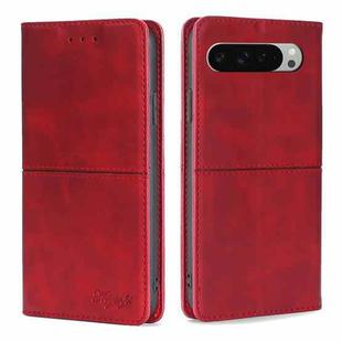 For Google Pixel 9 Pro XL Cow Texture Magnetic Leather Phone Case(Red)