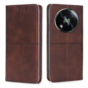 For Itel RS4 4G Cow Texture Magnetic Leather Phone Case(Dark Brown)