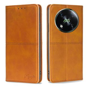 For Itel RS4 4G Cow Texture Magnetic Leather Phone Case(Light Brown)
