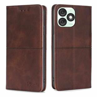 For Itel A50 4G Cow Texture Magnetic Leather Phone Case(Dark Brown)