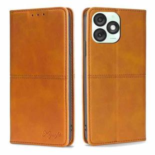 For Itel A50 4G Cow Texture Magnetic Leather Phone Case(Light Brown)