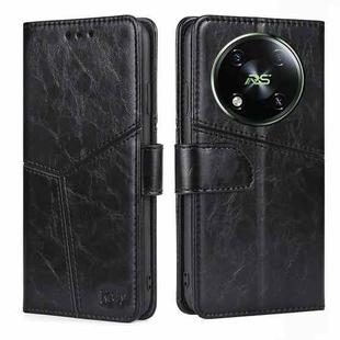 For Itel RS4 4G Geometric Stitching Leather Phone Case(Black)