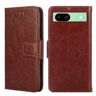For Google Pixel 8a Crystal Texture Leather Phone Case(Brown)