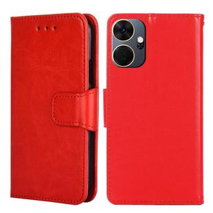 For Itel P55+ 4G Crystal Texture Leather Phone Case(Red)