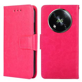 For Itel RS4 4G Crystal Texture Leather Phone Case(Rose Red)