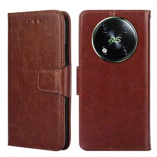 For Itel RS4 4G Crystal Texture Leather Phone Case(Brown)
