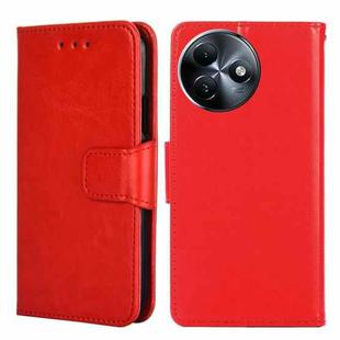 For Itel S24 4G Crystal Texture Leather Phone Case(Red)