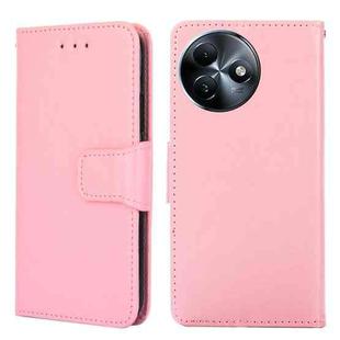 For Itel S24 4G Crystal Texture Leather Phone Case(Pink)