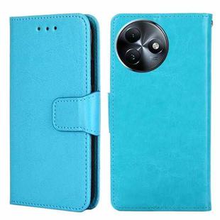 For Itel S24 4G Crystal Texture Leather Phone Case(Sky Blue)