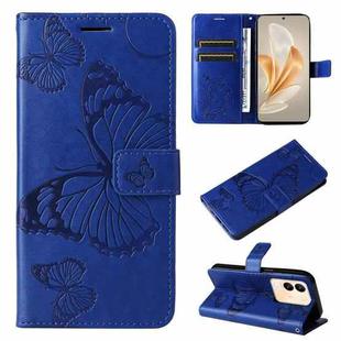 For vivo V29e Global / Y200 5G Global 3D Butterfly Embossed Flip Leather Phone Case(Blue)