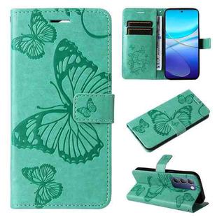 For vivo V40 SE 5G / Y100 IDN 3D Butterfly Embossed Flip Leather Phone Case(Green)