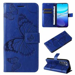 For vivo Y200e 5G Global / V30 Lite India 3D Butterfly Embossed Flip Leather Phone Case(Blue)