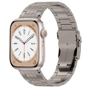 For Apple Watch Series 6 44mm Armor 5-bead Titanium Watch Band(Titanium)