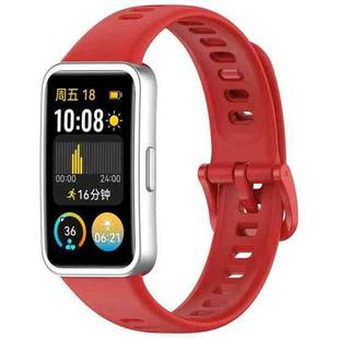 For Huawei Band 9 / 9 NFC / 8 / 8 NFC Nail Button Glossy Silicone Watch Band(Red)