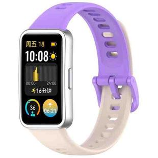 For Huawei Band 9 / 9 NFC / 8 / 8 NFC Nail Button Glossy Silicone Watch Band(Starlight Purple)