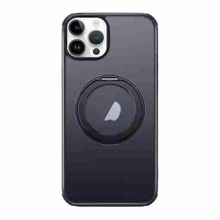 For iPhone 12 Pro MagSafe Holder PC Hybrid TPU Phone Case(Matte Black)